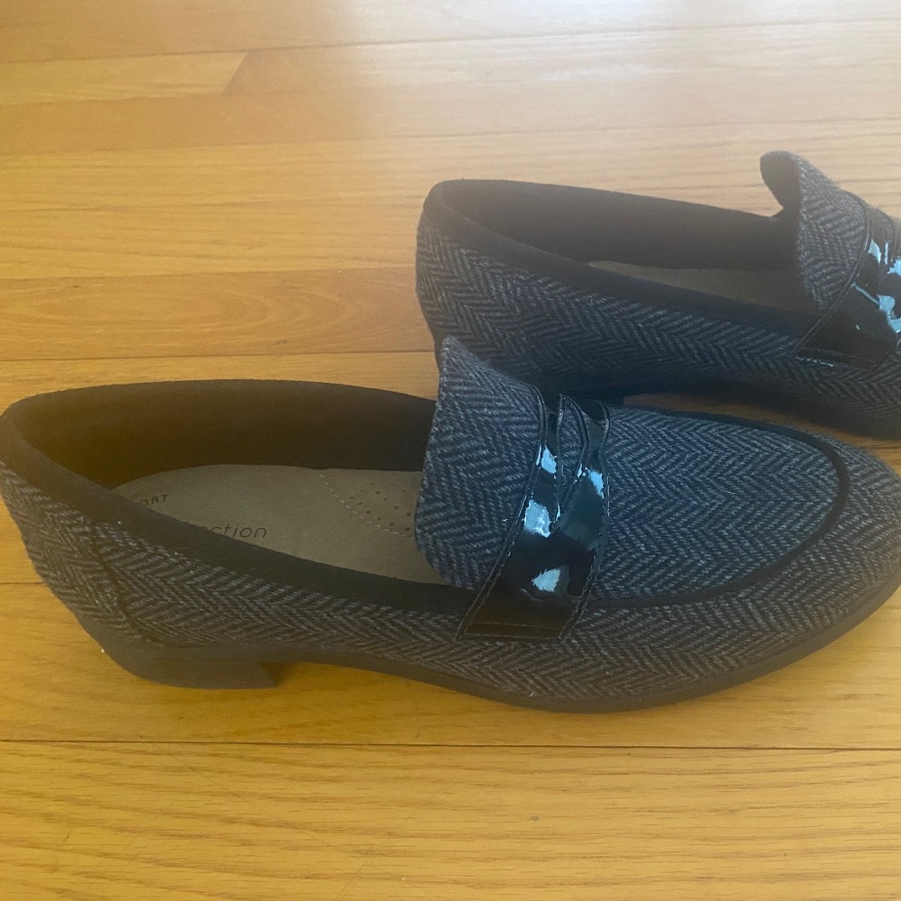 Clarks Ultimate Comfort Grey Tweed Shoes size 8.5